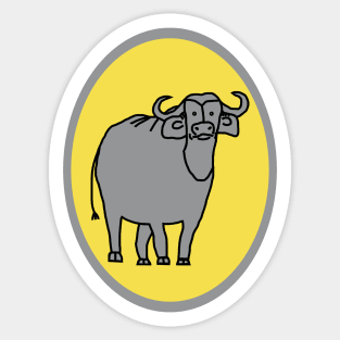 Ultimate Gray Ox on Illuminating Oval Sticker